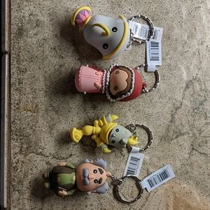 Beauty and the beast key chains